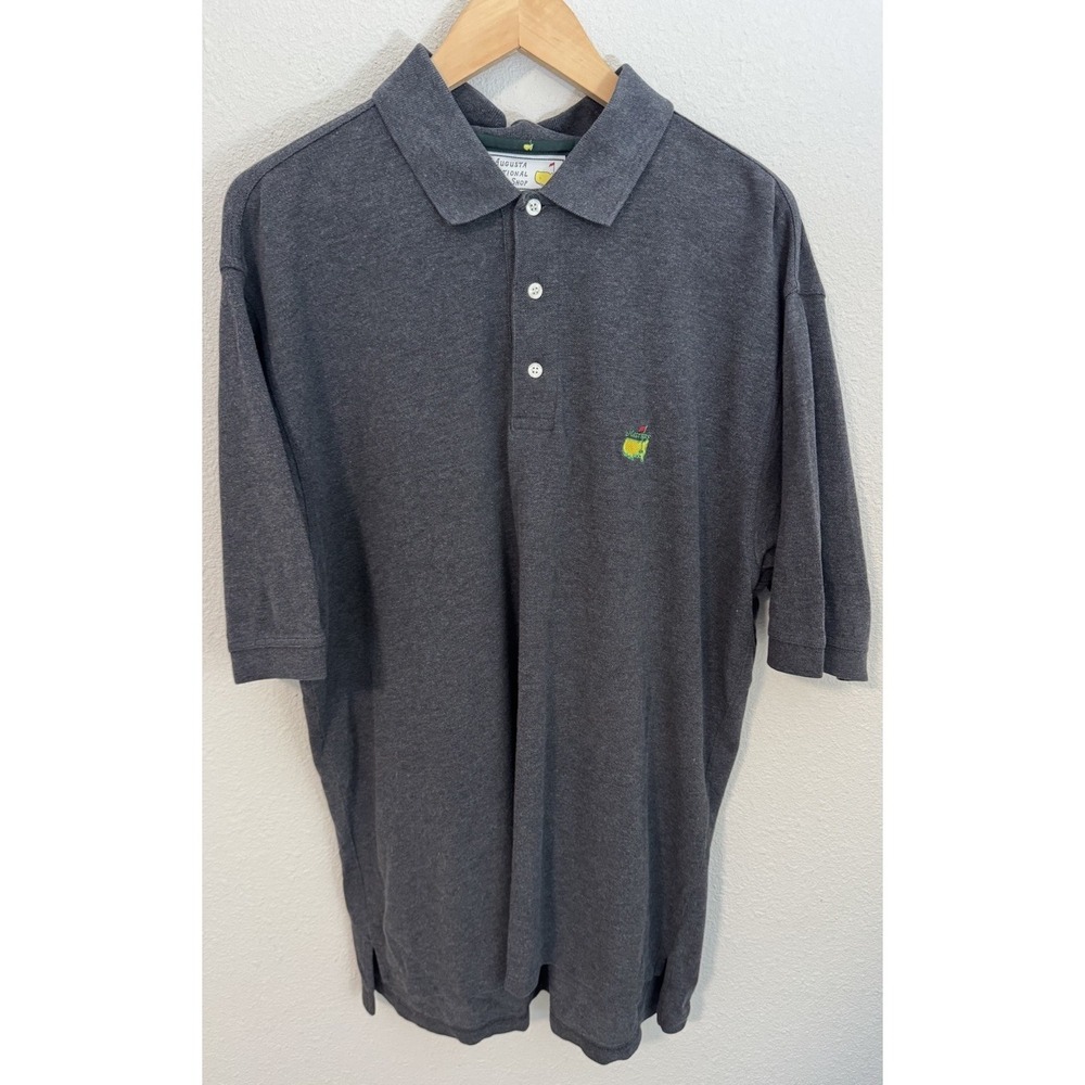 VINTAGE Masters Polo Shirt Mens XL Tall Charcoal Augusta Natl Golf Shop Cotton